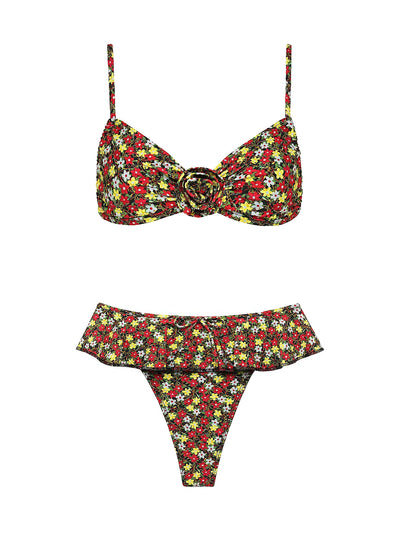 Montce: Devin Rosa-Tamarindo Ruffle Bikini (BT947-BB1001)