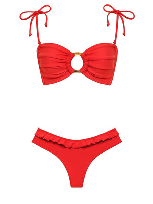 Montce: Tori Ties Bandeau-Nu-Micro Ruffle Bikini (BT923-BB981)