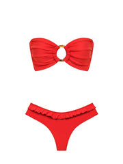 Montce: Tori Ties Bandeau-Nu-Micro Ruffle Bikini (BT923-BB981)