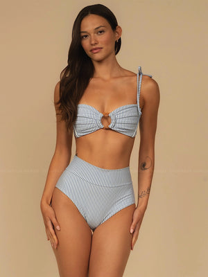 Montce: Tori Ties Bandeau-Added Coverage High Rise Bikini (BT968-BB1021)