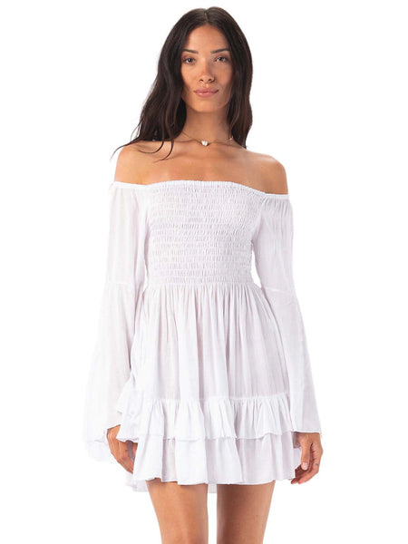 farm rio copacabana pink mini dress FARM Rio Sand Nature Square Neck Mini Dress, Nature Sand / XL