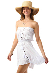 Tiare Hawaii: Ryden Mini Dress (RYDENMIN-WHT)