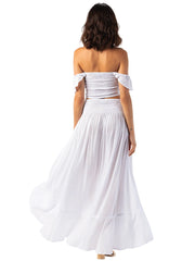 Tiare Hawaii: Hollie-Dakota Skirt (HOLLIETOP-WHT-DAKOTASKI-WHT)