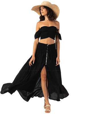 Tiare Hawaii: Hollie-Dakota Skirt (HOLLIETOP-BLKDAKOTASKI-BLK)