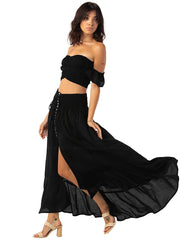 Tiare Hawaii: Hollie-Dakota Skirt (HOLLIETOP-BLKDAKOTASKI-BLK)