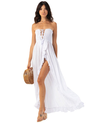 Tiare Hawaii: Flynn Maxi Dress (FLYNNMAX-WHT)