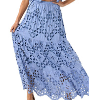 Cornflower Blue Crop-Cornflower Blue Skirt