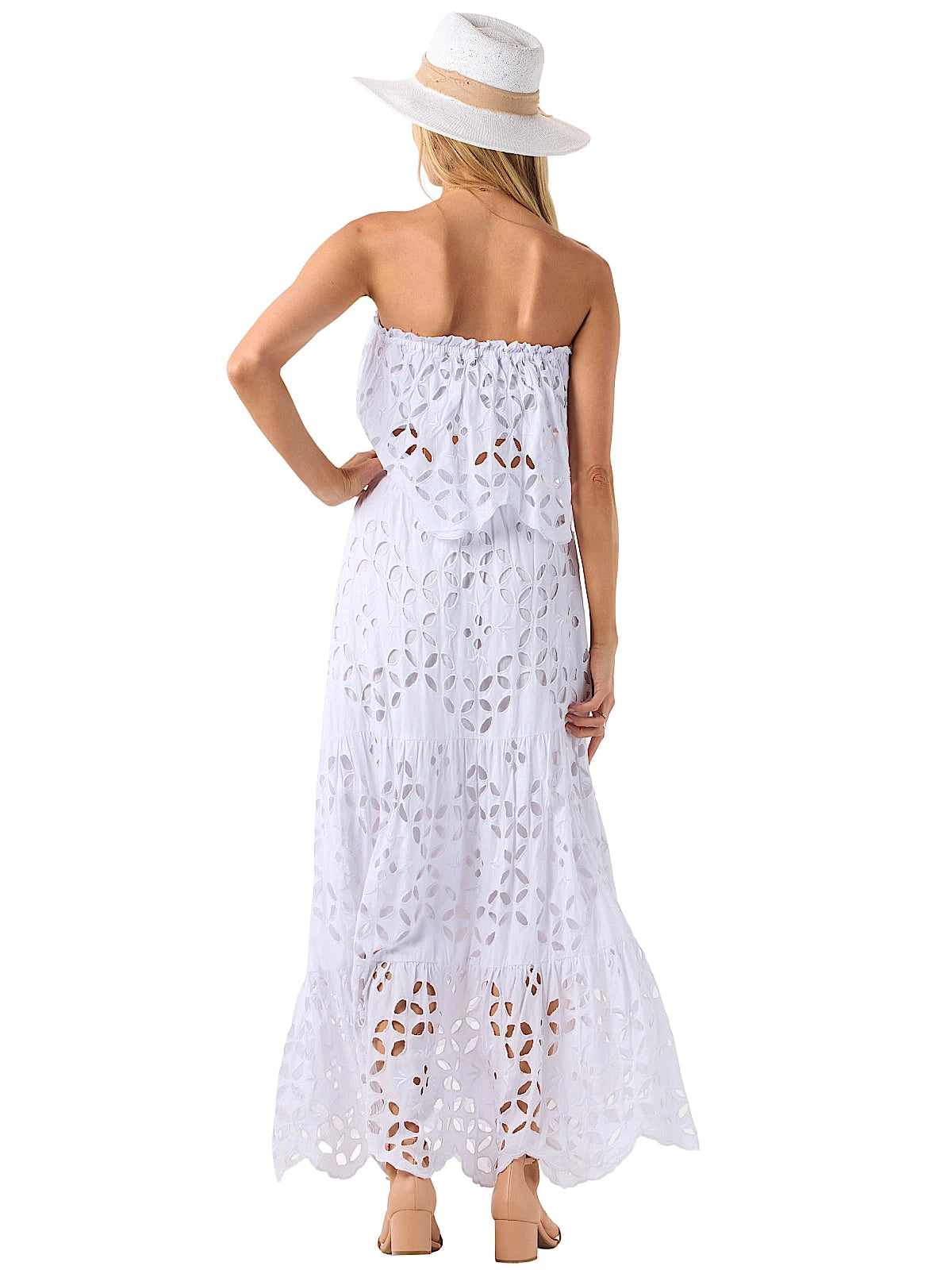 Tiare Hawaii: Cornflower Blue Crop-Cornflower Blue Skirt (BORATOP-WHT-BORASKI-WHT)