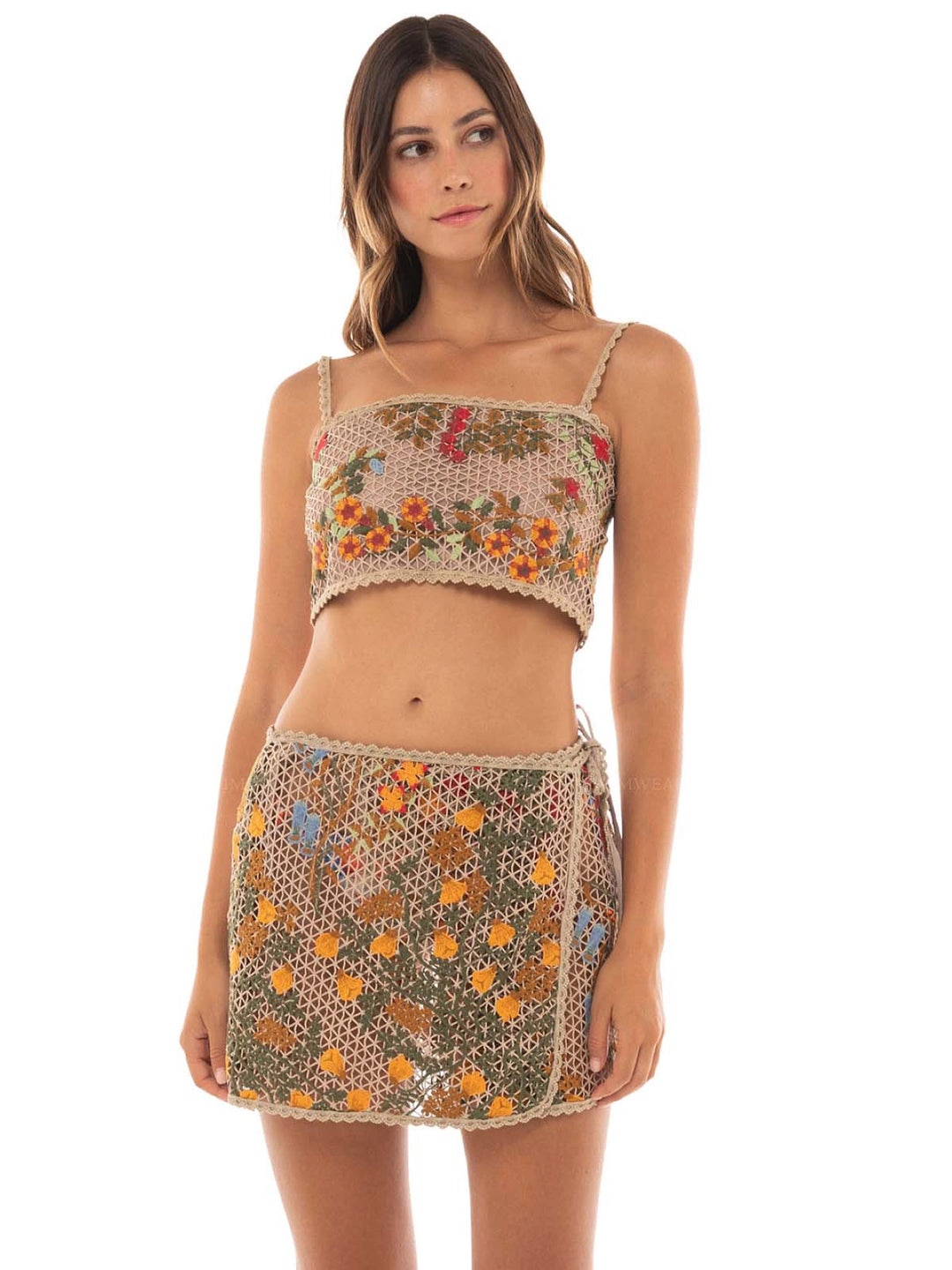 Agua Bendita: Vicky Crop-Danina Skirt (14298-14299