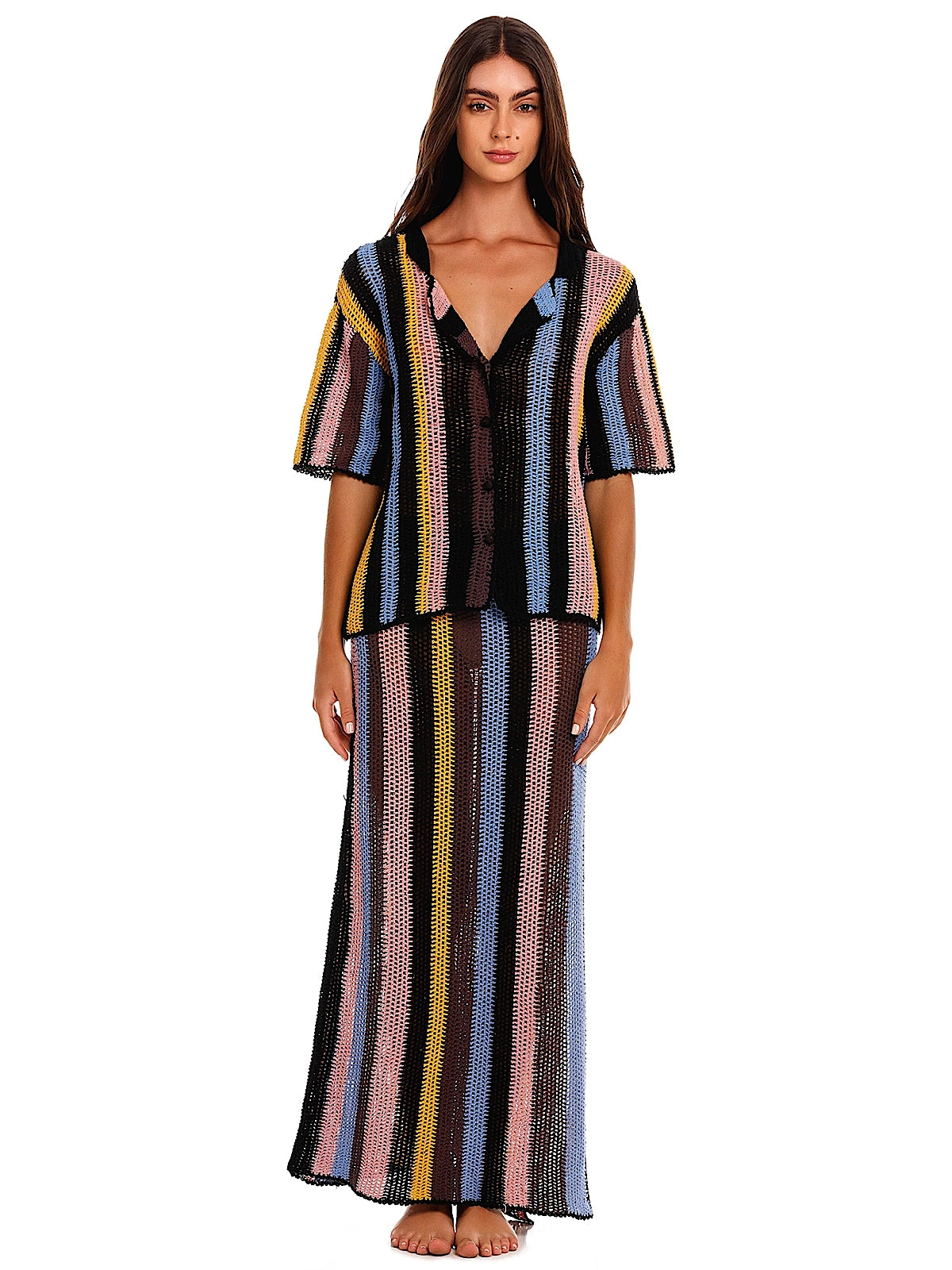 Agua Bendita: Axel Shirt-Cyprus Skirt