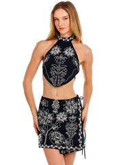 Agua Bendita: Elay Crop-Danina Skirt (20529-20524)