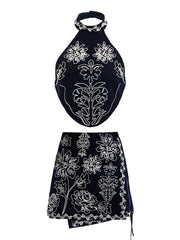 Agua Bendita: Elay Crop-Danina Skirt (20529-20524)