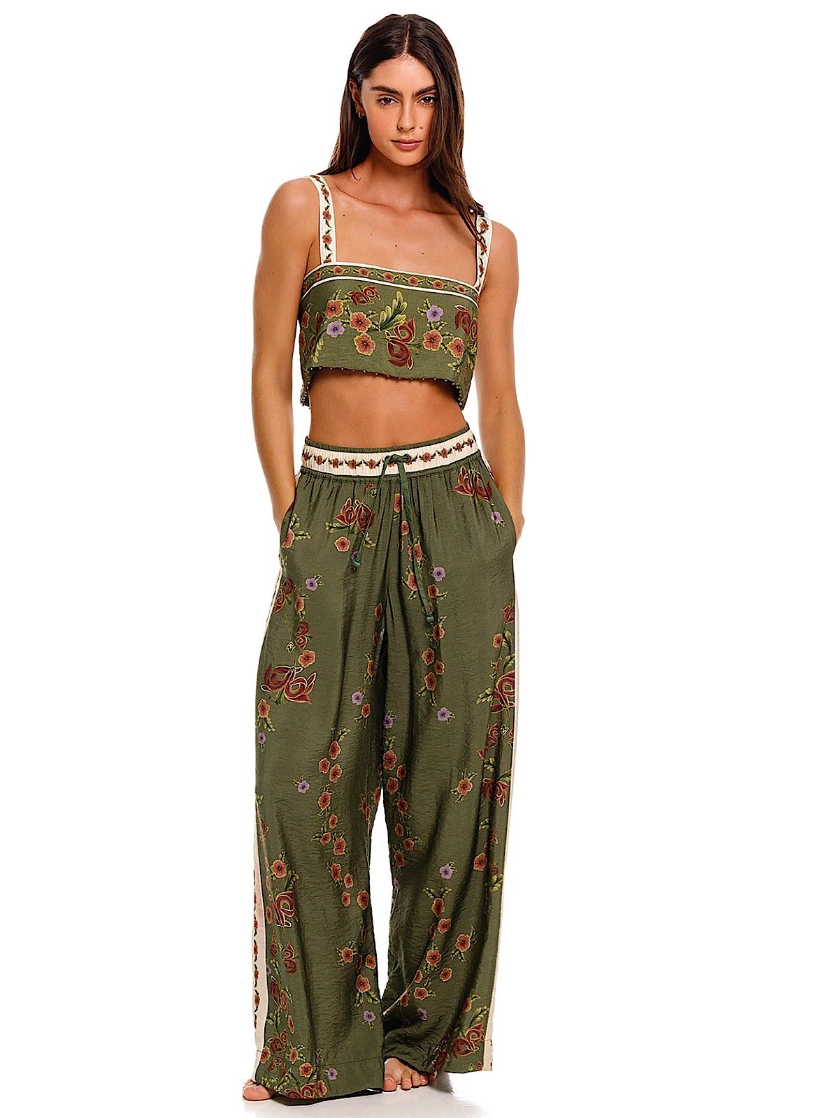 Agua Bendita: Senja Crop-Janis Pants