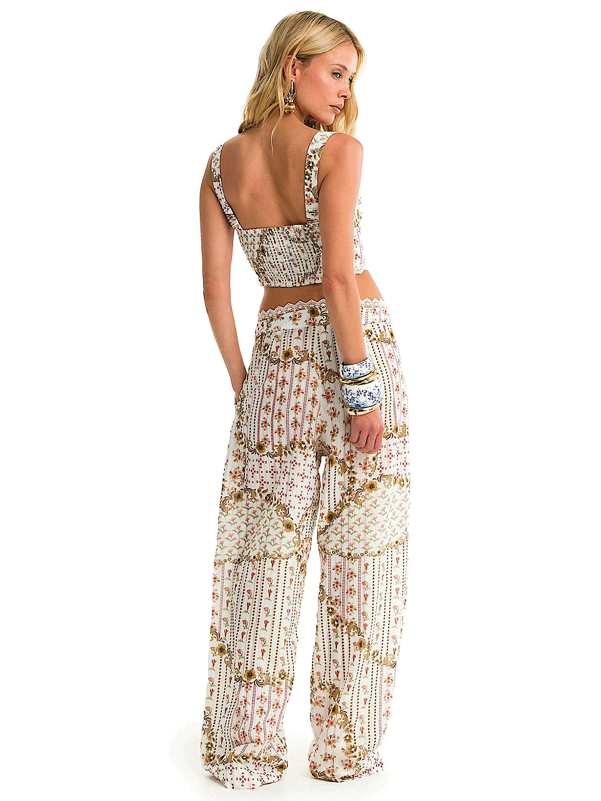 Agua Bendita: Jovie Crop-Caroline Pants (22299-22298)