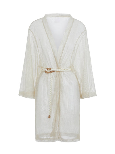 Acqua de Luxe: Buzios Belted Kimono (BUZI-GOLD-OS-KIM-1654)