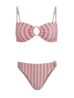 Acqua de Luxe: Cristalle Bandeau Bikini (CRIS-PINK-T-2186-CRIS-PINK-B-2200)