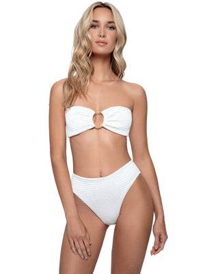 PQ Swim: Ring Bandeau-Hillary High Waist (PUR-030B-PUR-289F)
