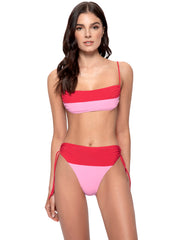 PQ Swim: Luna Color Block-Ruched Color Block High Waist (AUR-050H-AUR-652F)