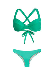 PQ Swim: Perla Halter-Basic Ruched Bikini (EMB-033T-EMB-211)