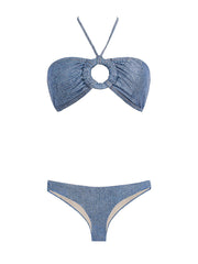 PQ Swim: Rosie Ring Bandeau-Basic Ruched Bikini (INS-773B-INS-211)