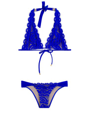 PQ Swim: Lace Halter-Lace Fanned Bikini (WAV-152H-WAV-251)