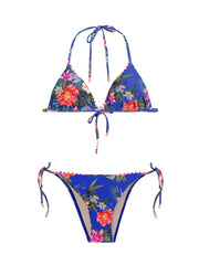 PQ Swim: Embroidered Tri-Embroidered Tie Bikini (BOC-130R-BOC-213)