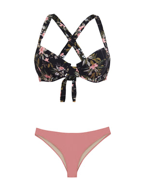 PQ Swim: Perla Halter-Basic Ruched Bikini (GAP-033H-PIK-211)