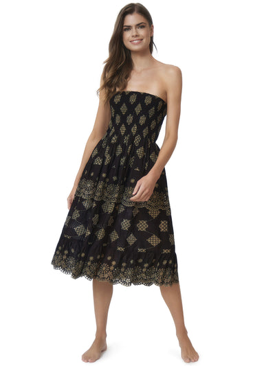 PQ Swim: Evie Smocked Cover Up (MID-1169S)