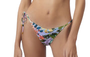 Ruched Tri-Ruched Tie Bikini ::RET