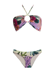 PQ Swim: Rosie Ring Bandeau-Basic Ruched Bikini (LAO-773B-LAO-211)