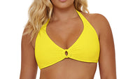 Donna Halter-Basic Ruched Bikini