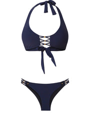 PQ Swim: Braided Halter-Braided Bikini (NAT-785H-NAT-678)