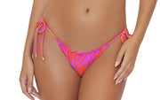 Embroidered Lettuce Edge Tri-Embroidered Lettuce Edge Tie Bikini