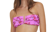 Ruffle Bandeau-Basic Ruched Bikini ::RET
