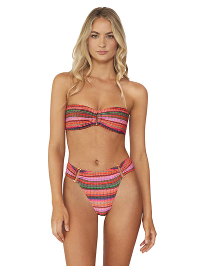 PQ Swim: Detail Bandeau-Detail Fanned Bikini (JES-030B-JES-683F)