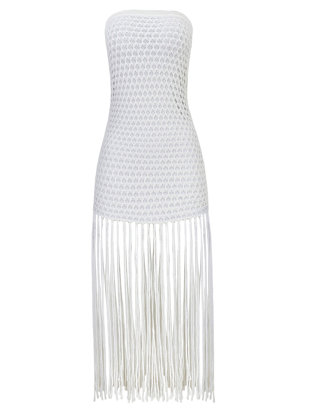 PQ Swim Vanessa Strapless Fringe Dress - Bohemian Beach Party Mini Dress