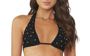 Beaded Brynn Halter-Basic Ruched Bikini