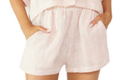 Scalloped Linen-Scalloped Linen Shorts ::RET