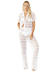 PQ Swim: Lace Button-High Waist Lace Pants (WAT-1281T-WAT-1282P)