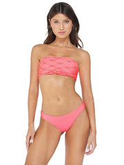 PQ Swim: Beaded Bryann Bandeau-Basic Ruched Bikini (GEL-1501B-GEL-211)