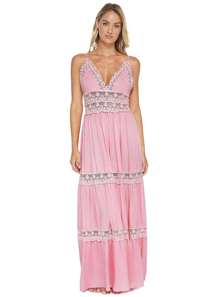 light pink swim dress PQ Swim: Shea Long Dress