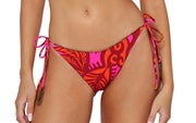 Embroidered Tri-Embroidered Tie Bikini ::RET