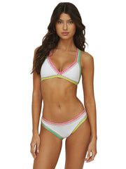 PQ Swim: Crochet Trim-Crochet Trim Scoop Bikini (WAT-142R-WAT-225F)