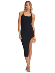 PQ Swim: Piper Slit Dress (BLK-1217D)