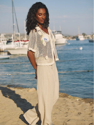 PQ Swim: Flower Shirt-Eliza Pant (IVO-1365T-IVO-1366P)
