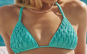 Lila Triangle-Basic Ruched Bikini ::RET