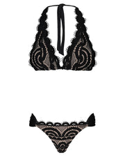 PQ Swim: Lace Halter-Lace Fanned Bikini (MID-152H-MID-251)