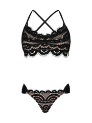 PQ Swim: Lace Bralette-Laced Fanned Bikini (MID-131B-MID-251)