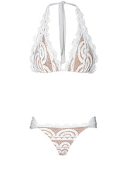 PQ Swim: Lace Halter-Lace Fanned Bikini (WAT-152H-WAT-251)