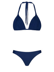 PQ Swim: Isla Triangle-Basic Ruched Bikini (NVY-111R-NVY-211)